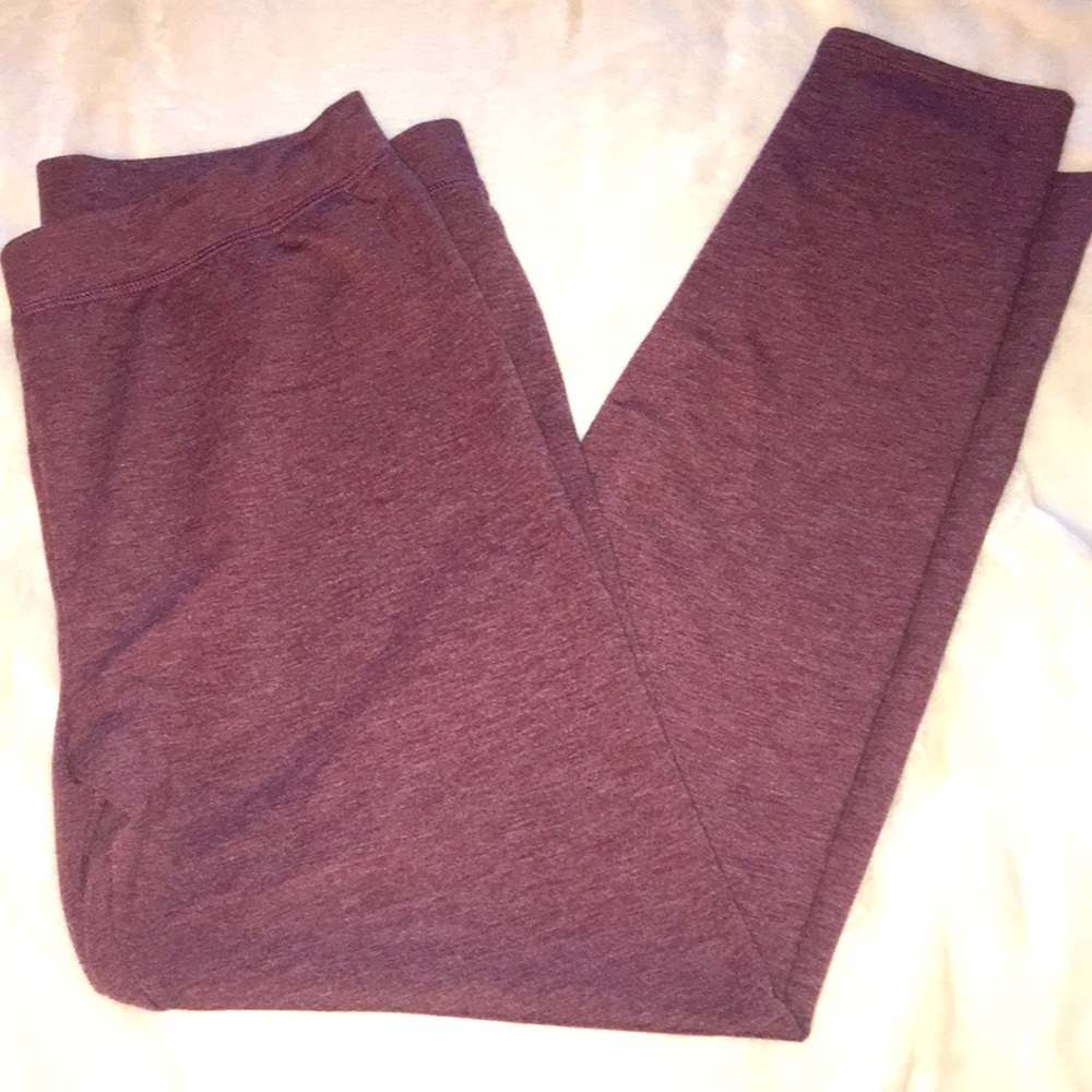 Cuddl Duds Burgundy Leggings - Size Large